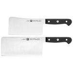 ZWILLING Gourmet Stainless Steel Kitchen Knife 2 Piece Set - Includes Chinese Chef Knife and Butcher Knife, Made in Germany