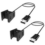 Awinner Charging Clip for Fitbit Charge 2,Replacement USB Charger Adapter Charge Cord Charging Cable for Fitbit Charge 2 Heart Rate (2-Pack)