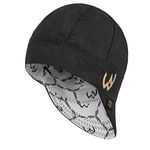 Welder Nation 8 Panel Soft, 10 oz Light Weight Cotton Welding Cap, Durable for Safety and Protection While Welding. Stick ARC, The Felon (Black, Gold), 7 7/8