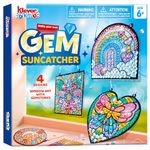 Klever Kits 4PCS Window Art Suncatcher Kits, Fun Gem Painting Kits, Diamond Art and Crafts for Boys Girls, Great Crafts Gift for Kids Birthdays Christmas Ages 6, 7, 8