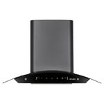 Faber 75 cm, 1200 m³/hr,Auto-Clean curved glass Kitchen Chimney (HOOD SUNNY HC SC BK 75, Filterless technology, Touch & Gesture Control,Black)