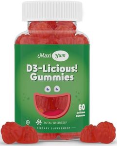 Maxi Health Kosher Vitamin D Gummies 1000 IU (25 mcg) - Vegan, Gluten-Free - Supports Bone, Teeth, Immune Health - for Adults & Kids - Promotes Calcium Absorption - Kosher Gummies for Women & Men