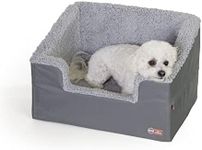 K&H Pet Products Rectangle Bucket Booster Pet Seat - Dog Booster Seat Car Seat for Dogs & Cats Collapsible Rectangle Gray/Gray Large