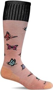 Sockwell Women's Flutter Firm Graduated Compression Sock, Peach, Medium-Large