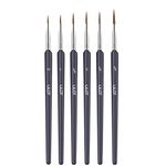 WLOT Detail Paint Brush Set,6 PCS Paint Brushes Set Miniature Artist Paintinvg Brushes for Fine Detailing & Art Painting - Acrylic, Watercolor,Oil,Models, Warhammer 40k.