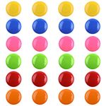 Fridge magnets, 24pcs Strong Round Magnets, Whiteboard Magnets ,Mini Small Magnets, Self Adhesive Magnets, 3cm Craft Magnets For Notice Board, Refrigerator, Picture Magnet, 6 Assorted Colors…