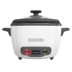 BLACK+DECKER 16-Cup Cooked/8-Cup Uncooked Rice Cooker and Food Steamer, White, RC516