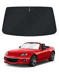 KUST Windshield Sun Shade for Mazda Miata MX-5 2009-2015 Window Shade Sun Visor Cover Foldable Blocks UV Rays Keep Your Car Cooler