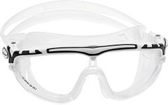 Cressi Adult Wide View Swim Mask | Skylight: Made in Italy, Clear/White/Black