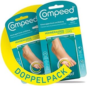 Compeed Lot de 2 paquets de 10 pansements pour cors - Moyen - Hydrocolloïdes contre les cors sur les pieds