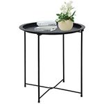 PENG ESSENTIALS Metal Portabrew Foldable Anti-Slip Feet Coffee Table/Tea Table/Teapoy/Plant Stand for Home/Living Room/Office & Outdoor