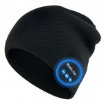 ChenFec Bluetooth Beanie Hat for Men, Hat Soft Warm Knitted Hat with Stereo Speaker Hands Free for Receiving Calls Playing Music Compatible for All Bluetooth Devices Black