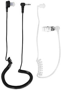 Sutinna Auriculares antirradiación, 3.5 mm Mono Escuchar Solo Vigilancia Tubo acústico Auricular Auricular Antirradiación para Radio, Mono Escuchar Solo Audio Auricular acústico