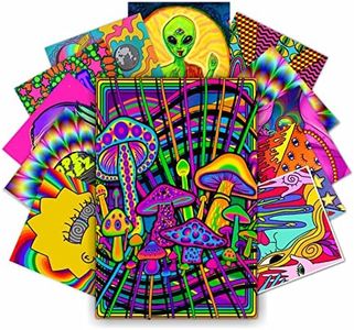 HK Studio Hippie Room Decor Aesthetic Posters - Grunge Room Decor for Teen Room, Dorm 8" x 12" Pack 12