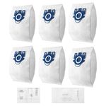 6 Pack Type GN AirClean 3D Efficiency Dust Bags Replacement for Miele Vacuum C1 C2 C3 S227/S240 S270/S280 S400 S600 S800 S2000 S5000 S8000, Replace Part 10123210