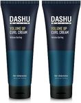 DASHU Daily Volume Up Curl Cream | Hair Curling Cream for Men & Women w/Vegetable Oil & Protein Ingredients | Hydrating Curl Cream for Wavy Hair | Curly Hair Care Products (Pack of 2, 5.46 Fl. Oz.)