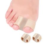 DYKOOK Gel Toe Separators Bunion Corrector with 2 Loops be Made of Elastic Fabric Material 2PCS Toe Corrector for Big Toe,Toe Spacers Suitable for Hallux valgus,Foot Pain,Corns (S)