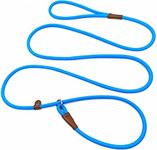 MayPaw Slip Lead Control Leash for Dogs No Pull, 13+ Colors Classic Dog Leash 7FT Pet Slip Leash, 1/4” Rope Leash for Small Medium Animals (7ft*1/4", Blue)