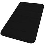 sourcing map Memory Foam Bath Mat Water Absorbent 16"x24"/ 40x60 Cm, Non Slip Bathroom Rug for Bathroom Living Room Floor Tub - Machine Washable Bath Mats Carpet Soft and Thick, Black