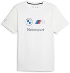 PUMA Men's BMW M Motorsport Essentials Logo T-Shirt, White, XL