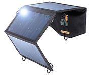 Ryno Tuff Foldable Solar Charger 21W Dual USB Durable, Waterproof - Charge Phones, Battery Packs, Tablets While Camping And Traveling - Highest Efficiency Solar Panels For iPhone/iPad/Galaxy/Nexus etc