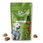 Fullr Immune Defense Dog Biscuits- Coldpressed 100% Natural Dog Treats for All Life Stages, Boost Health & Vitality with Chicken, Carrot, Pumpkin, Spirulina, Spinach, Kale - 70g, Pack of 1