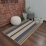 ENYRA Homes Anti-Skid Gel Backing Stay Safe and Slip-Free 3x5 Feet Size in Living-Room Tufted Polypropylene Zebra Carpet Rug - Living-Room, Bedroom, Pack of 1 - Beige