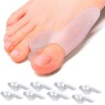 Skeerthy 8 Pieces Gel Bunion Splint with Guard, Bunion Cushion Protector, Valgus Corrector Straightener,Bunion Corrector Pads with Separator for Big Toe, Best Toe Corrector Gel Shield for Foot Pain Relief