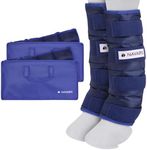Navaris Horse Cooling Leg Wraps - Robust and Durable Cool Ice Boots for Horses - Freezer Boots Above Hoof - One Size Wrap Fits All - Standing Leg Cooler for Sport or Polo - 2 Pack