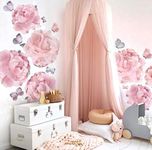 Shyneer Kids Bed Canopy,Princess Hanging Mosquito Net for Baby Crib Nook Castle Nursery for Kid's Room Decor,Pink