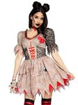 Leg Avenue Women's Deadly Voodoo Doll Halloween Costume, Multicolor, Small/Medium