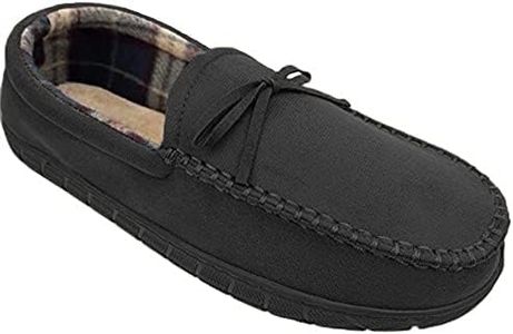 Dockers Men s Moccasin Heritage Slipper, Black, 11-12