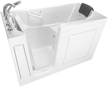 American Standard 3060.109.CLW Gelcoat Whirlpool and Air Spa 30"x60" Left Side Door Walk-In Bathtub in White