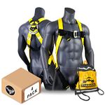 KwikSafety TORNADO 1D Full Body Safety Harness [4 PACK] Fall Protection Fall Arrest OSHA ANSI Industrial Roofing Personal Protection Equipment Construction Scaffolding Contractor