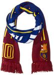 JF Sports Canada Spanish Primera Liga Barcelona FC Barcelona Messi #10 Colour Fade Woven Scarf, Yellow/Blue, One Size