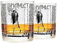 Greenline Goods Whiskey Glasses – Shakespeare Gifts – Hamlet (Set of 2) | Literature Rocks Glass Set