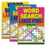 WF Graham Pack of 3 Assorted A4 Large Print Word Search Books for Adults | Travel Games Puzzle Books for Adults | Word Games and Word Puzzles, Gifts for Partially Sighted People