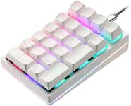 MOTOSPEED Mechanical Numeric Keypad Hot-Swap GATERON Switch Wired Gaming Keypad RGB Backlit PBT Keycap 21 Keys Mini Numpad Portable Keypad Extended Layout(Gateron Blue)