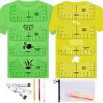 BIHRTC 8PCS T-Shirt Alignment Ruler Guide Tool to Center Designs PVC T Shirt Ruler Tshirt Ruler for Vinyl Placement Sublimation Heat Press 3pcs Sewing Fabric Pencil 1PC 60Inch Measure Tape