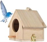 Tfwadmx Wooden Bird House, Hanging Birdhouse for Outside, Garden Patio Decorative Nest Box Bird House for Robin Budgie Swallow Little Sparrow Finch Throstle or Medium Size Birds