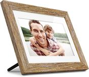 Aluratek 10” Distressed Wood Digital Photo Frame with Auto Slideshow, USB/SD/SDHC Supported, Built-in Clock & Calendar (ADPFD10F)