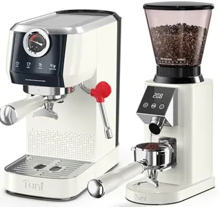 Tuni E2 Espresso Machine and G1 Conical Burr Grinder Combo, 58mm Brewing System