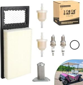 10L0L Golf Cart Tune Up Kit for EZGO TXT Medalist 4 Cycle 295cc 350cc Gas 1994-2005, Air Filter 72368G01 Oil Filter 26591G01 Fuel Filter 72084-G01 Spark Plug replacement kit