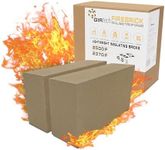 GIRtech Fire Bricks FireBrick High Temperature Insulated Firebricks - 2500F Pack of 2 - Size 9" x 4.5" x 2.5" - Fireclay, Chamotte Firebricks for Ovens, Forges, Kilns, Fireplaces, Wood Stoves