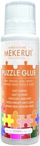 Puzzle Glue with Sponge Tip – Clear Drying Puzzle Preserver for Framing & Display, No-Streak Formula​.200ml