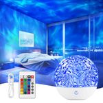 Fokky Galaxy Projector Light, 16 Colors Ocean Wave Sensory Light, Ocean Wave Projector with Remote Control, Star Light Projector Night Light for Kids, Light Projector for Kids Bedroom/Party/Game Rooms