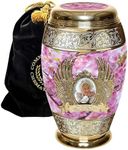Cherry Blossom Cremation Urn for Ashes for Women - Personalized Cremation Urns for Human Ashes Adult Female Decorative Urns - Beautifully Handcrafted Extra Large Rose Urn for Ashes for Women