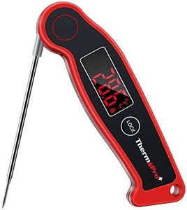 ThermoPro TP19 Thermomètre Alimentaire étanche à Lecture instantanée pour Cuisine, Barbecue, Viande avec rétroéclairage ambidextre pour Bonbons, Confiture, Chocolat