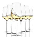 VILON Wine Glasses Set of 6, 360ml Clear Red/White Wine Glasses, Long Stem Wine Glasses for Party, Wedding and Home