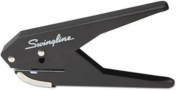 Swingline 1 Hole Punch, 20 Sheet Capacity Hole Puncher, Low Force Plier Paper Punch, Black & Silver (74017)